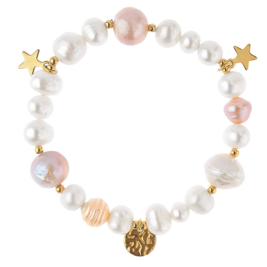 Stříbrný náramek s perlou, Náramek z mořských perel, Náramek z říčních perel, Náramek z pravých perel, Perlový náramek bižuterie, perlový náramek s karabinkou, Perlové šperky, perlový náramek, náramek bílé říční perly, perly, říční perly