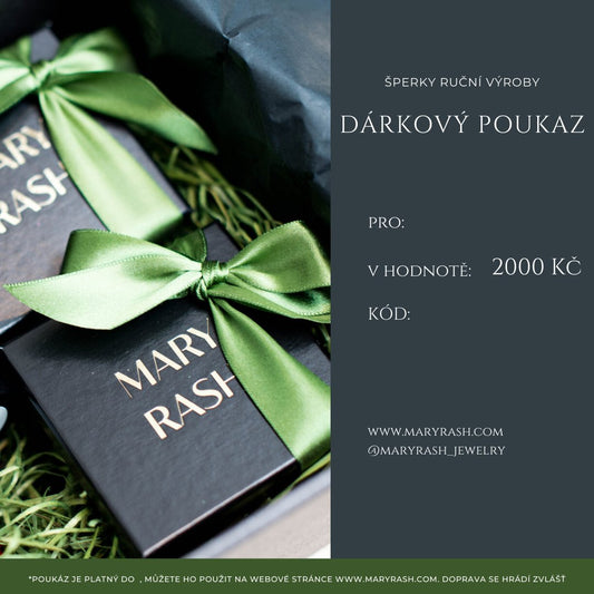 Elektronický dárkový poukaz černý 2000 Kč