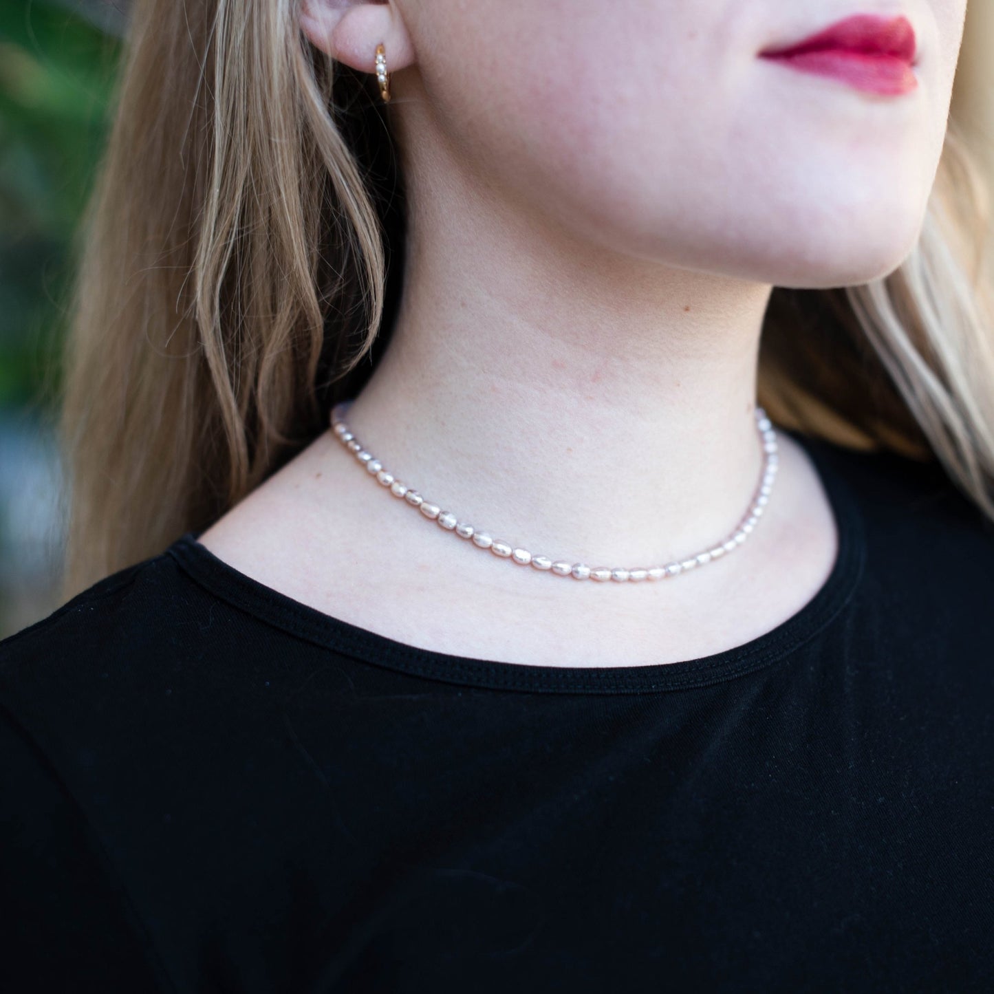 Fialový perlový náhrdelník Láska v Srdci