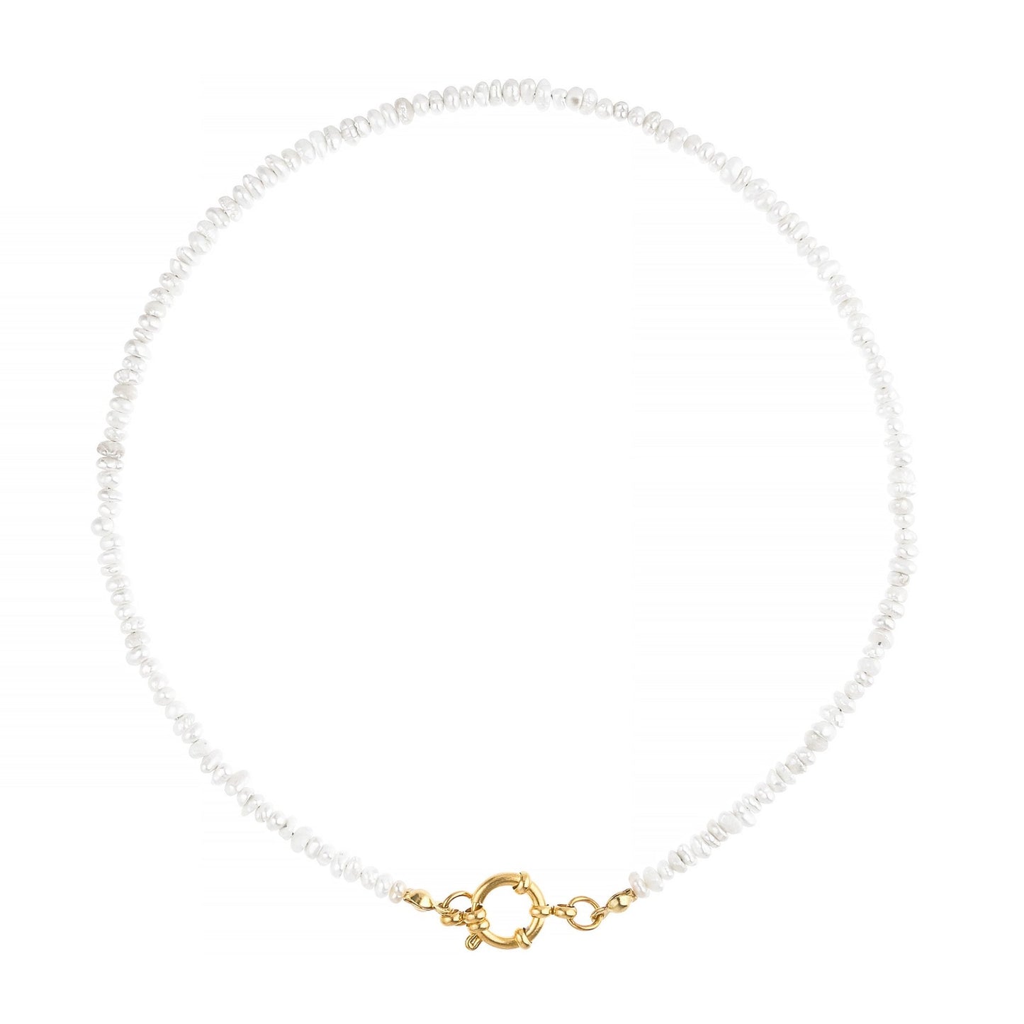Perlový náhrdelník s karabinkou Vlny lásky